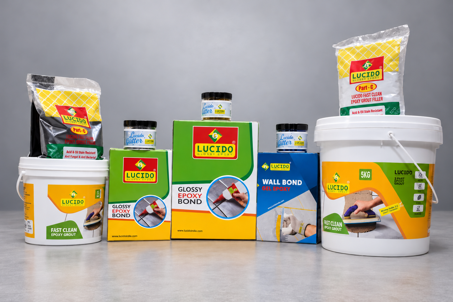 Lucido Epoxy Grout Product Lineup